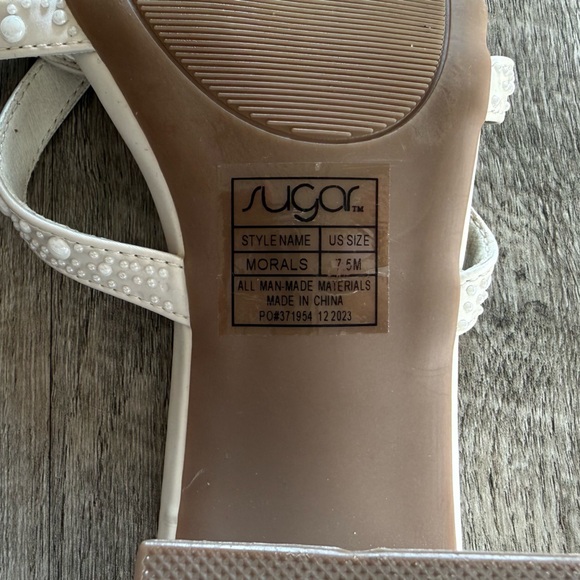 Sugar Women's Cream Heeled Sandals - Picture 8 of 8